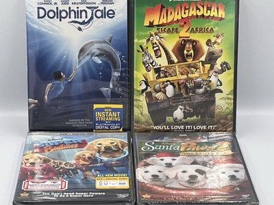 Lot-4 SEALED DVDs Madagascar 2 Dolphin Tale Disney Super Buddies Santa Paws 2