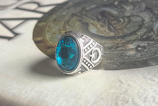 Ancient Astral Demoness Antique Silver Ring Tri-Consciousness Expansion Magick