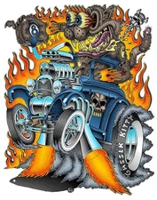 Gasser Kitty Retro Metal Garage Sign - 11.5x14.5 Wall Decor Man Cave Gift