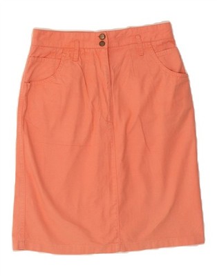 Ann Christine Damen hohe Taille Bleistiftrock UK 12 Medium W26 orange MO07
