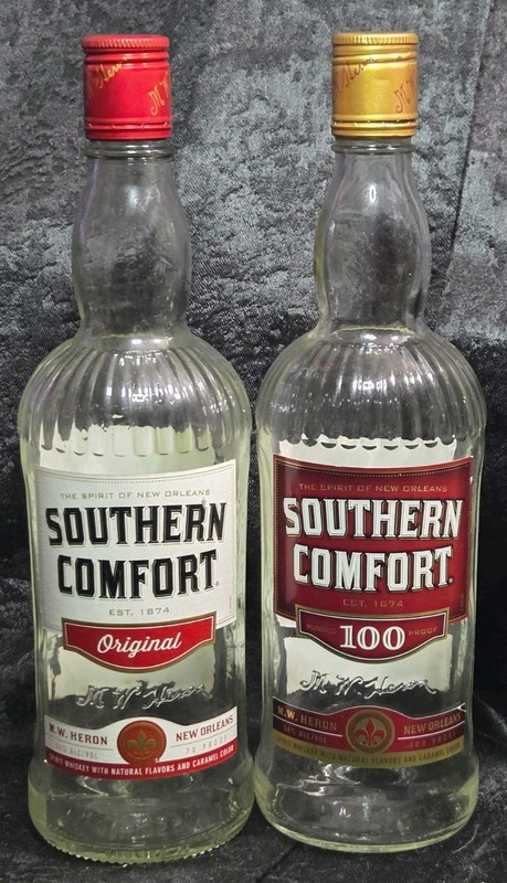Empty Southern Comfort Glass Bottle Mixed Lot Of (2)!
