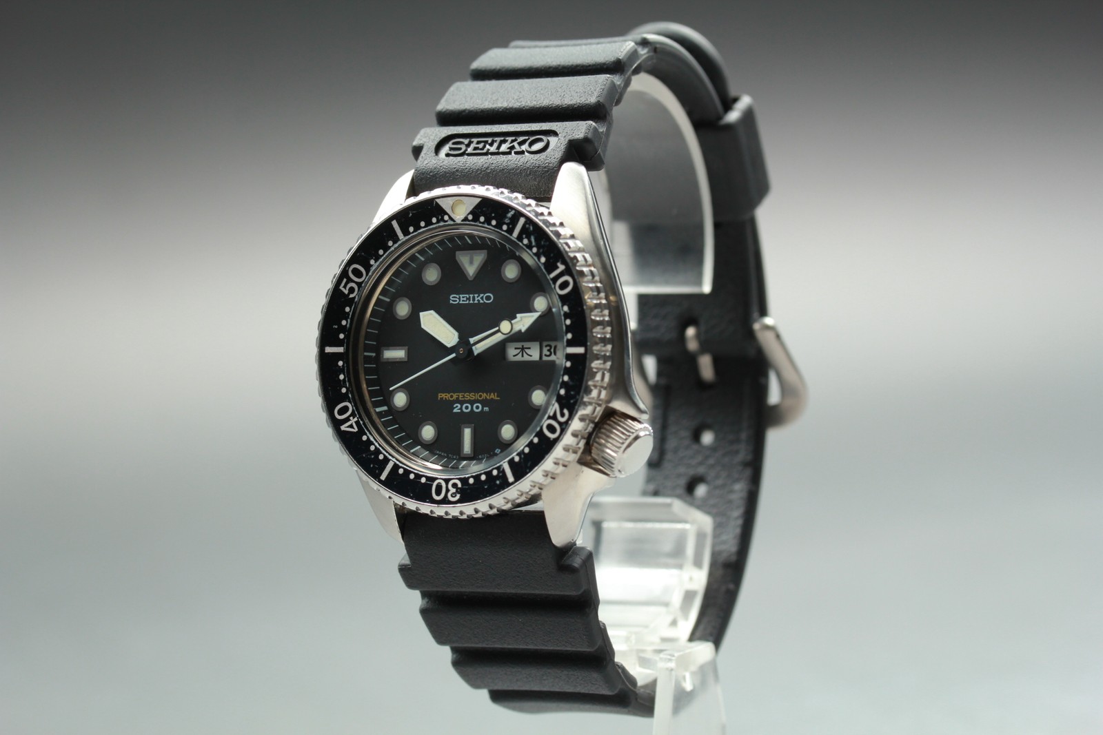 Exc+5] Seiko 7C43-6010 Professional Diver Black Quar… - Gem
