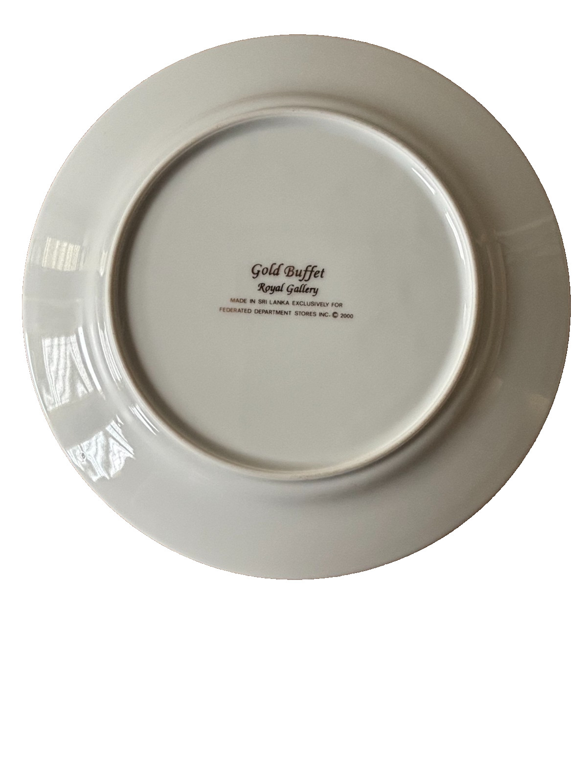 Set of 8 Royal Gallery Gold Buffet Christmas Wreath Design Salad/Luncheon Plates