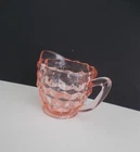 Vintage Jeanette Depression Glass Small Footed Creamer Pitcher Cube Pink