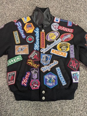 Vintage Jeff Hamilton Limited Edition NBA Collage LogoPatch Jacket