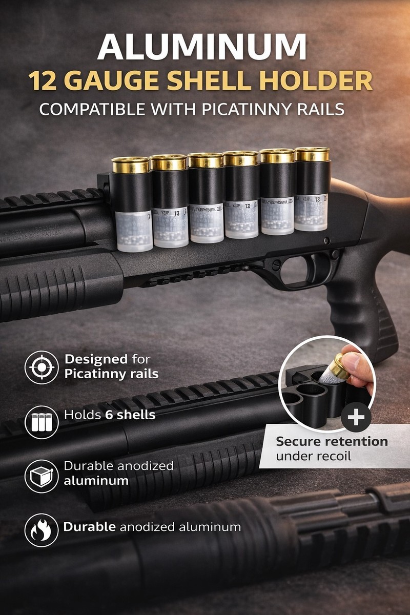 Aluminum 6-Shell Carrier Picatinny Mount Compatible with Kel-Tec