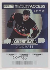 2021 Upper Deck Credentials 2020-21 Debut Ticket Access /999 David Kase #58 07g7