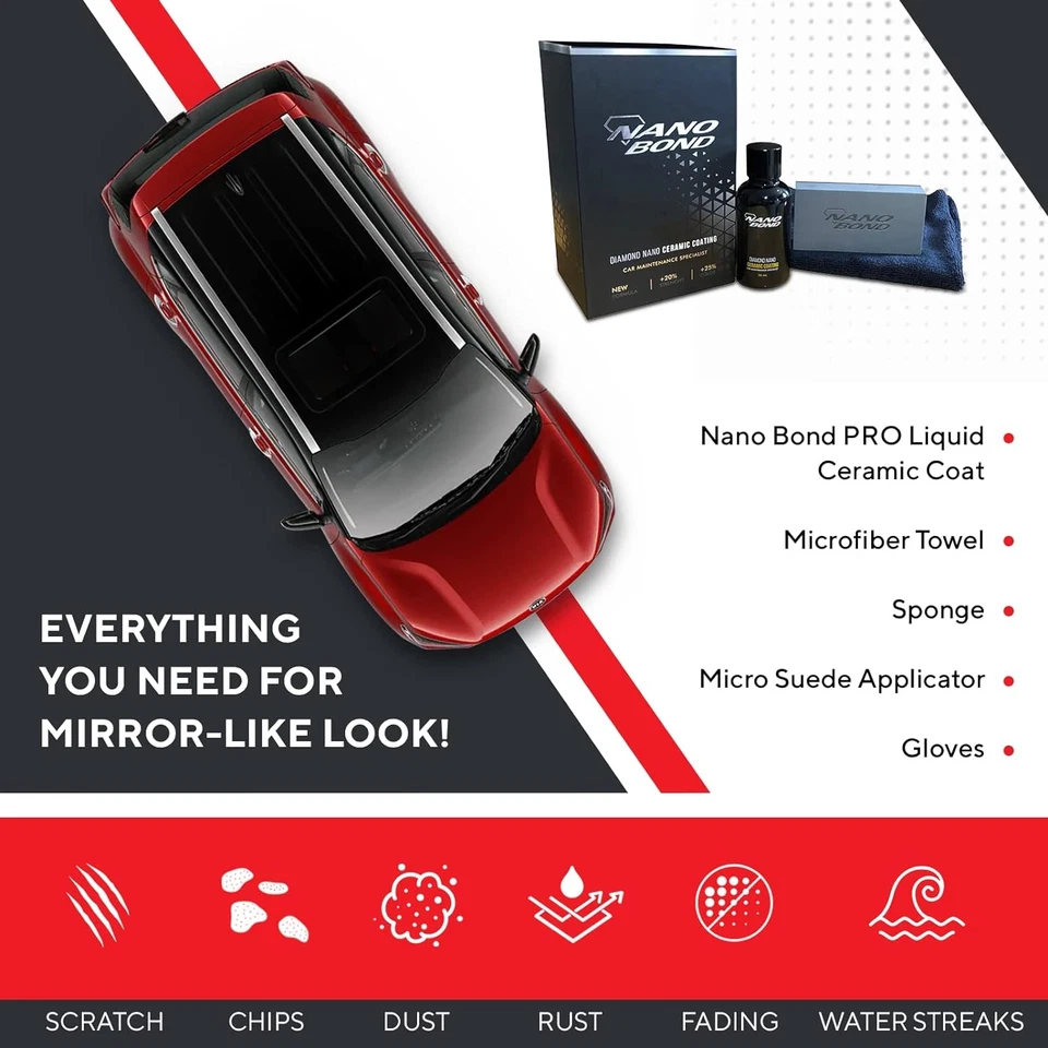 Керамическое покрытие Nano Bond 9H PRO, автомобиль, пластик, стекло и внешнее колесо... - Изображение 4 из 4