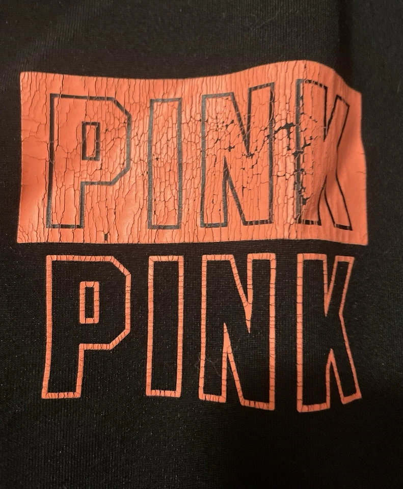 Розовая женская толстовка с капюшоном на молнии Victoria's Secret Ultimate черная неоновая оранжевая большого размера - Изображение 4 из 4