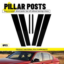 Gloss Black Pillar Post For Bmw 3 Series F30 13-18 Door Trim Cover Accessories J