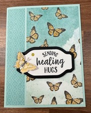 Stampin Up Card Kit GET WELL Sending Healing Hugs Butterfly - Makes 4 Cards