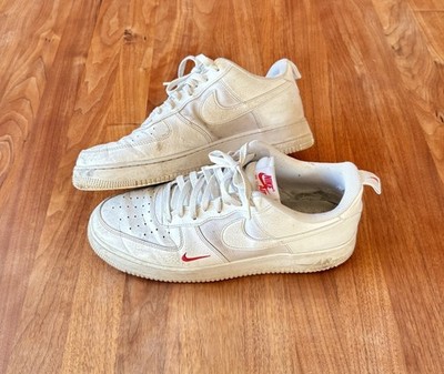 Nike Air Force 1'07 Low Top Sneaker White/Red Größe 47,5 US 13