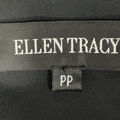 Ellen Tracy Black Buttoned Collared Classic Rain Jacket Windbreaker Size PP - Picture 3 of 9