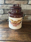 Vintage McCoy Pottery Spirit of 76 Cookie Jar/Milk Can Eagle American Flag 6”