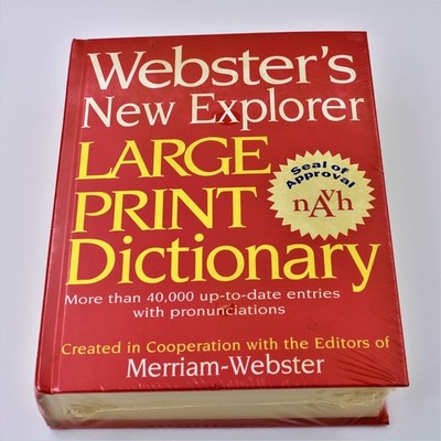 Webster's New Explorer Large Print Dictionary