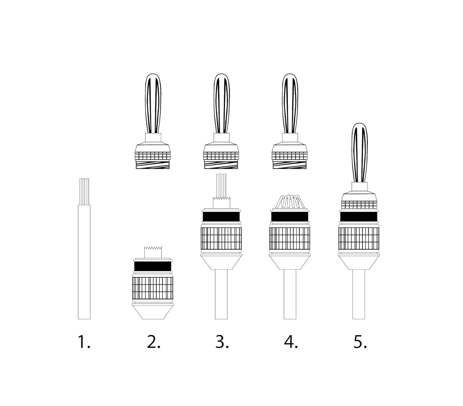 Deadbolt Banana Plugs 6-Pairs by , Gold Plated Speaker Plugs, Quick Connect, ...
