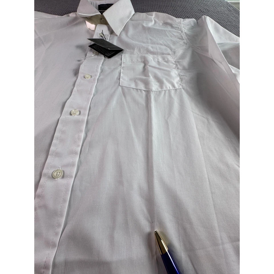 Camisa de vestir blanca Oleg Cassini para hombre alta 16 1/2 36 manga larga abotonada nueva con etiquetas Foto 2 de 4
