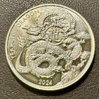 2024 Asahi 1 ozt 99.9% Silver Year of the Dragon Round