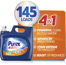 Purex Advanced Oxi HE Liquid Laundry Detergent 145 Loads - 218 fl oz