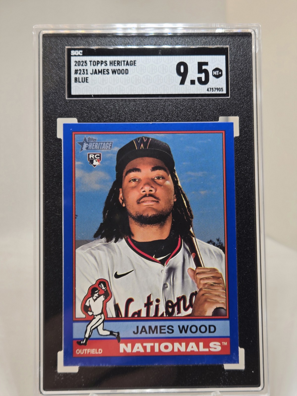 2025 Topps Heritage - James Wood #231 Dark Blue Border (RC)