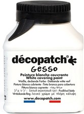 Décopatch Gesso Primer White Acrylic Paint 70g Bottle Thick Base Coat for Crafts