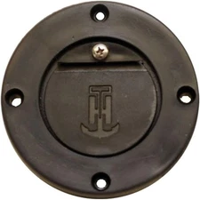 T-H Marine Flush Mount Scupper Valve Assembly- Black