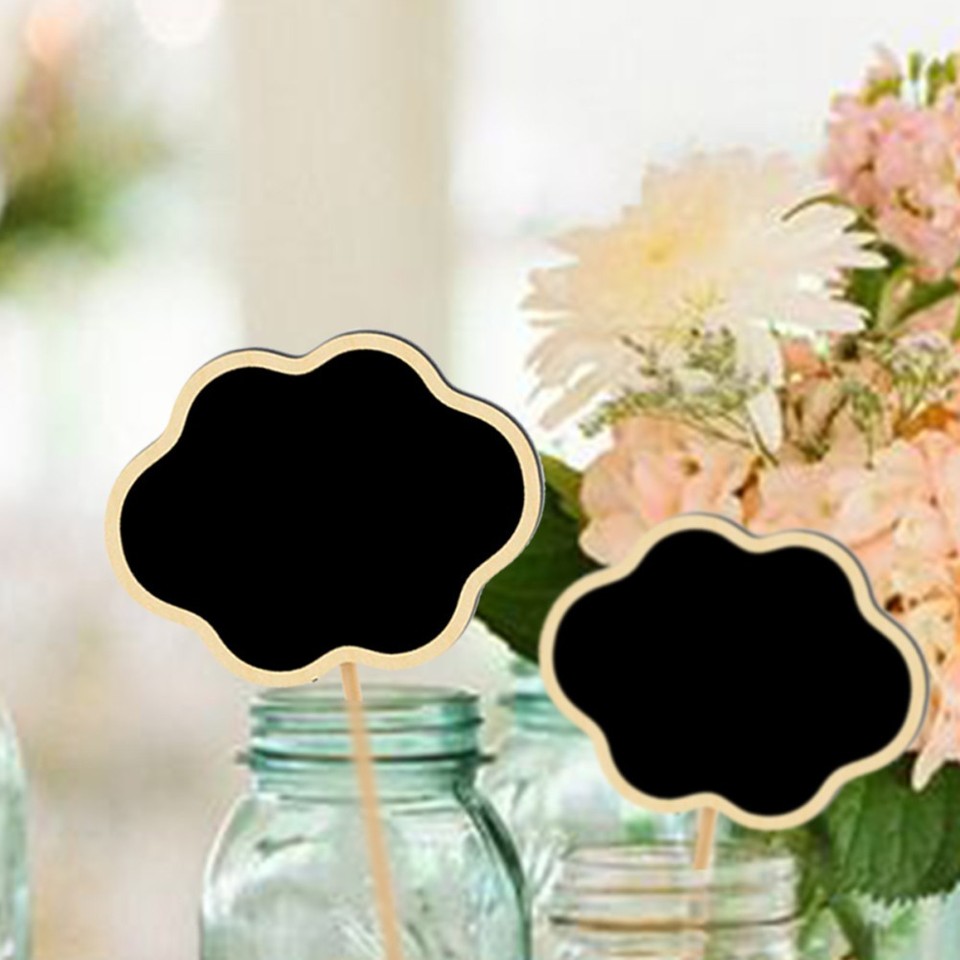 20pcs Cloud Shaped Wooden Mini Blackboard Toppers Message Board ...