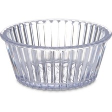 Lot of 48 4.5oz fluted Ramekin Carlisle 084507 Clear SAN BPA free REUSABLE