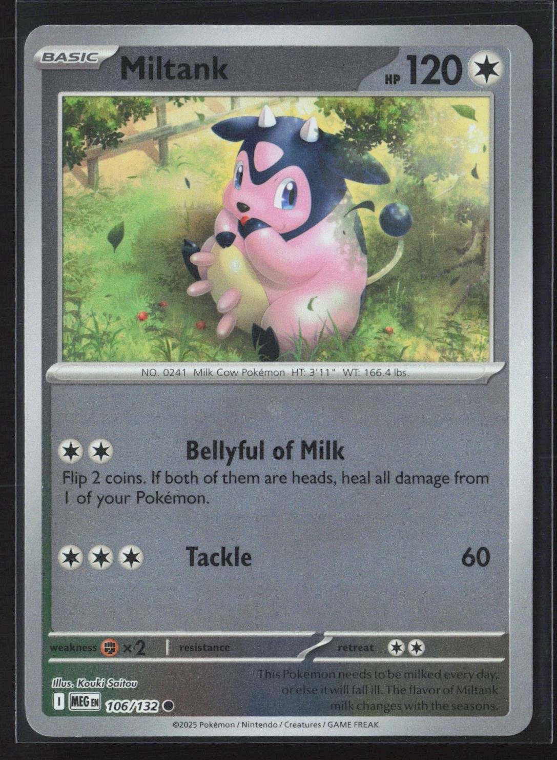 106/132 Miltank - ME01 Mega Evolution Reverse Holo NM Pokemon