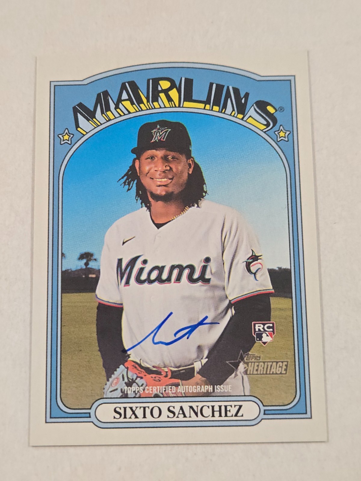 Sixto Sanhez 2021 Topps Heritage Real One Autographs Rookie