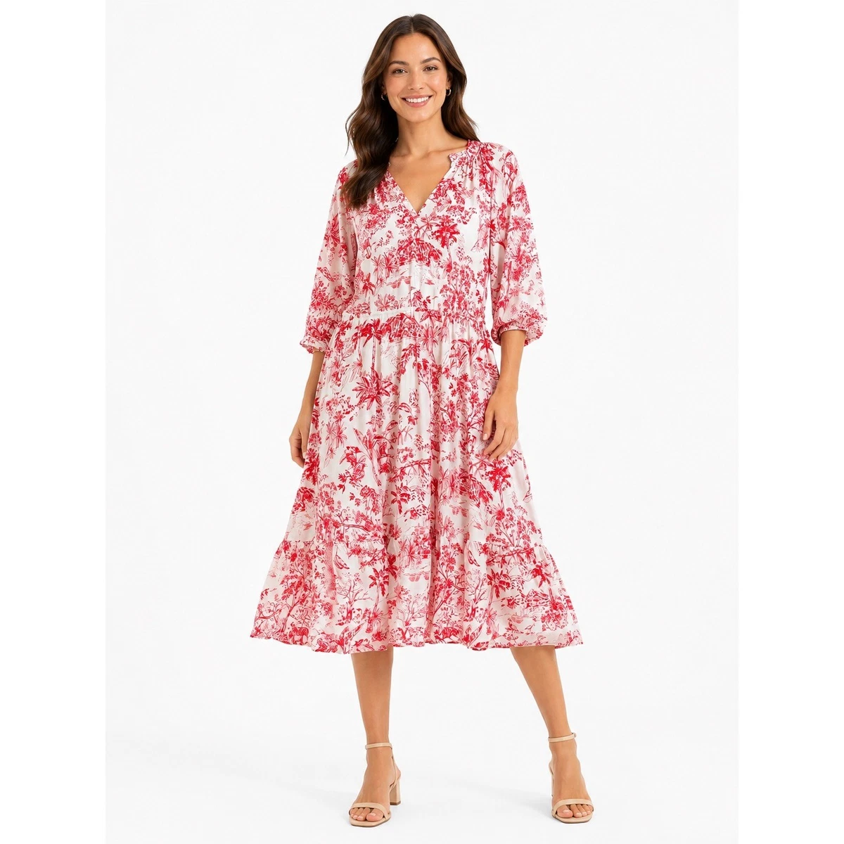 white corset dress maxi Elizabeth Strapless / | MESHKI Color:SUMMER DIARY MULTICOLOR Featuring an elegant off shirt dress with midi skirt Anne Of Green Gables