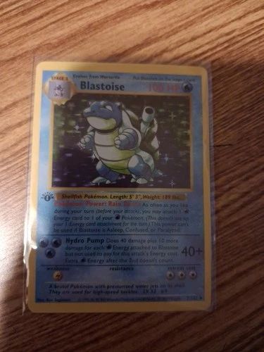 Pokemon Blastoise 1st Edition Holo Rare Base Set