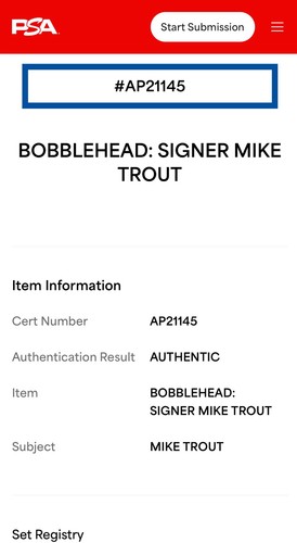 MIKE TROUT SIGNED BOBBLEHEAD SGA ANGELS ALL-TIME LEADER ROY 3X MVP 9X SS PSA/DNA - Picture 16 of 16