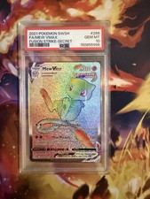 2021 Pokemon SWSH Fusion Strike Mew VMAX Secret Rainbow PSA 10