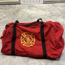 American Firewear Firefighter Red Duffle Bag Fire Gear  28x17x17 Large