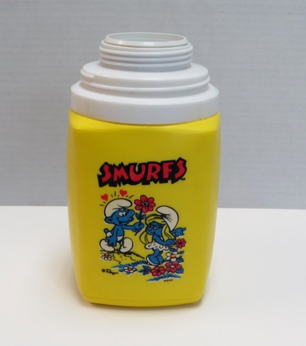 SMURFS LUNCHBOX THERMOS  -  VINTAGE KING SEELEY  -  NO STOPPER NO CUP