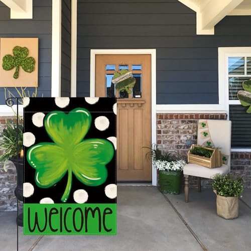 St Patricks Day Garden Flag 12X18 IN Double Sided Lucky