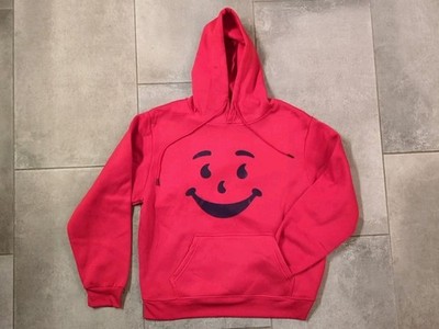 Kool-Aid Man 80s Logo Mens Large Red Hoodie Sweatshirt 46