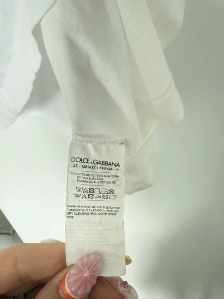 Camiseta Dolce & Gabbana Blanca Para Hombre Talla M Rara Hecha en Italia Foto 3 de 4