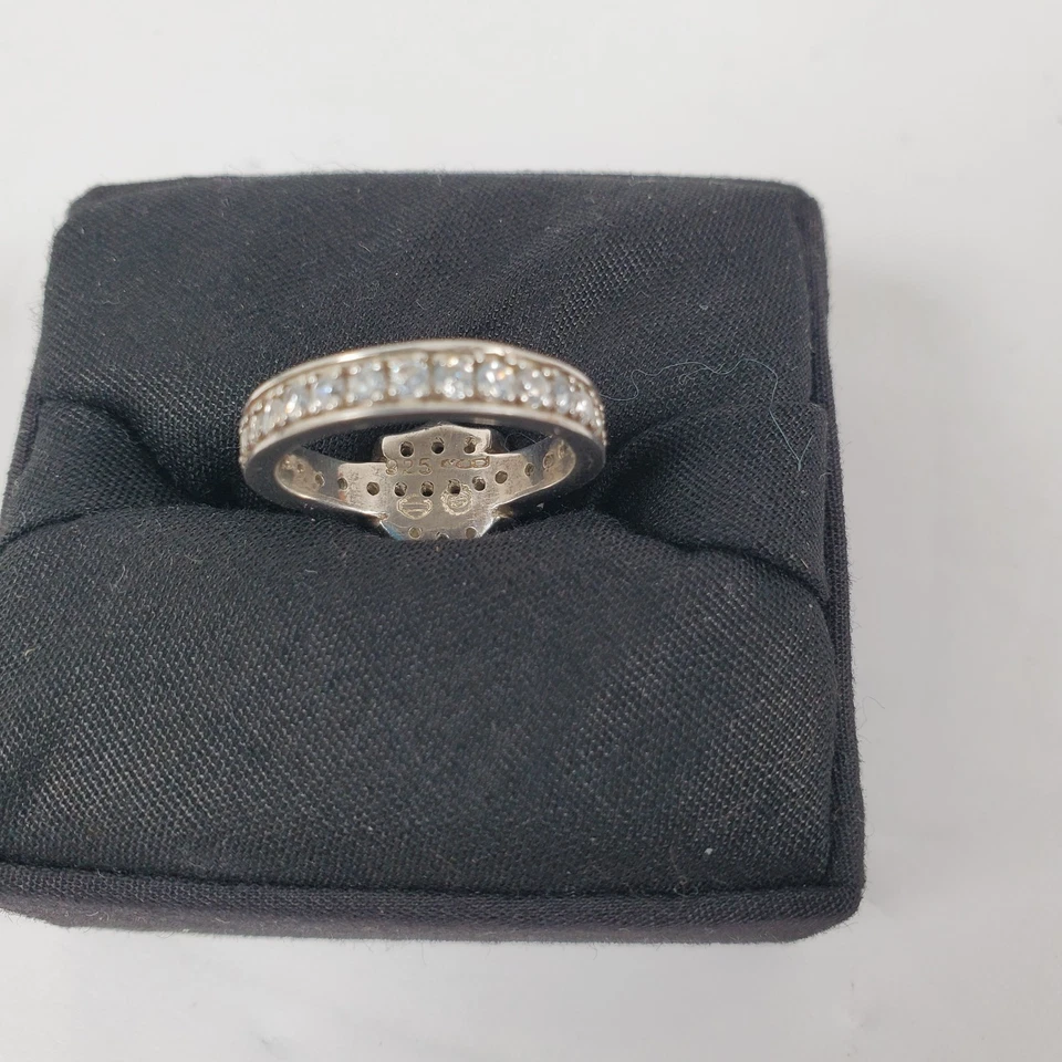 Harley-Davidson Women's Ring Silver Bling Bar & Shield Band HDR0159 Size 8 - Image 4 of 4