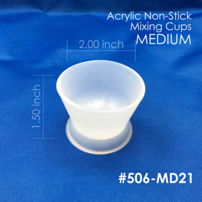 3-Pack Dental Lab Silicone Mixing Cups – Flexible Non-Stick Acrylic Bowls