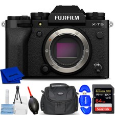 FUJIFILM X-T5 Mirrorless Camera Black 16782301 - 7PC Accessory Bundle