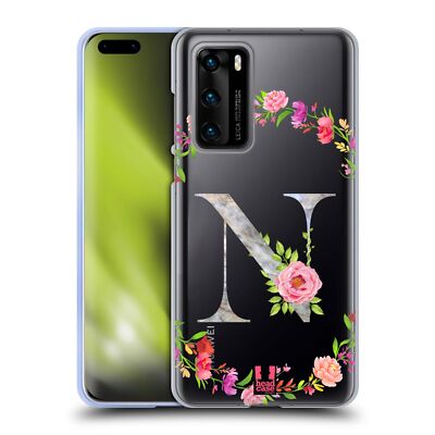 HEAD CASE DESIGNS DECORATIVE INITIALS 2 SOFT GEL CASE FOR HUAWEI PHONES 4