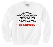 Image of DEADPOOL "SHHH QUOTE" SWEATSHIRT NEW