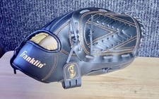 Franklin Field Master Recreational Baseball/Softball 12" Glove, Black/Gold RTH