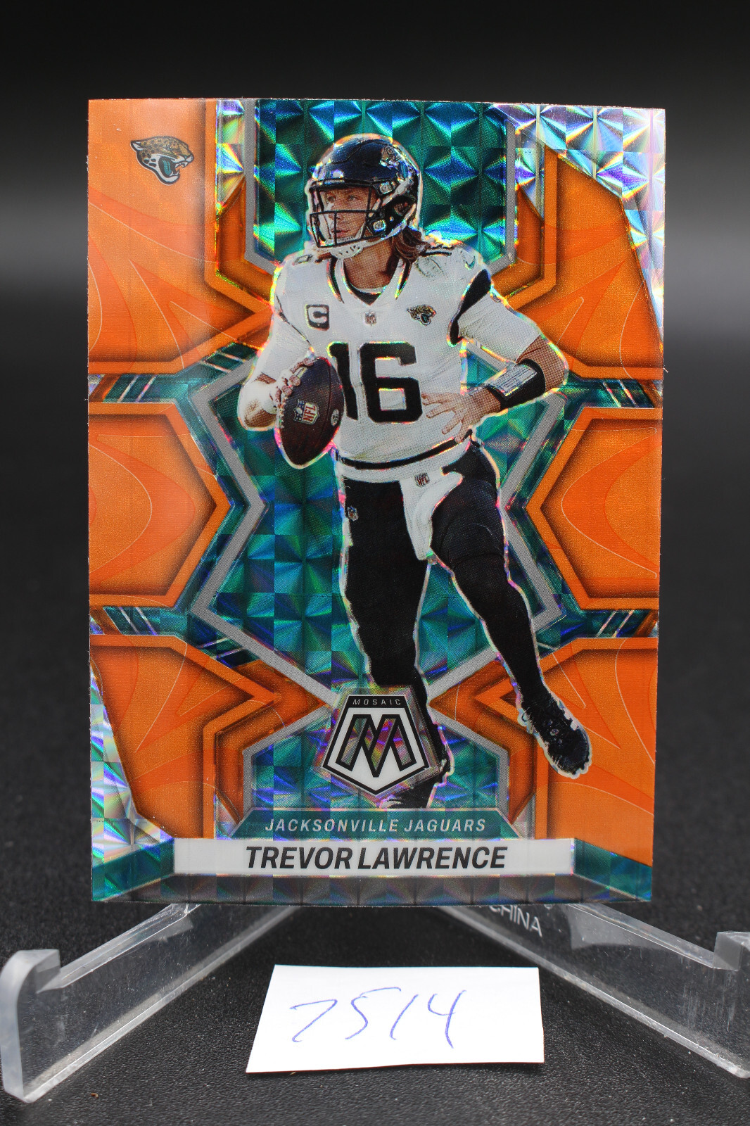 Trevor Lawrence 2022 Panini Mosaic #88 Reactive Orange Prizm Jaguars