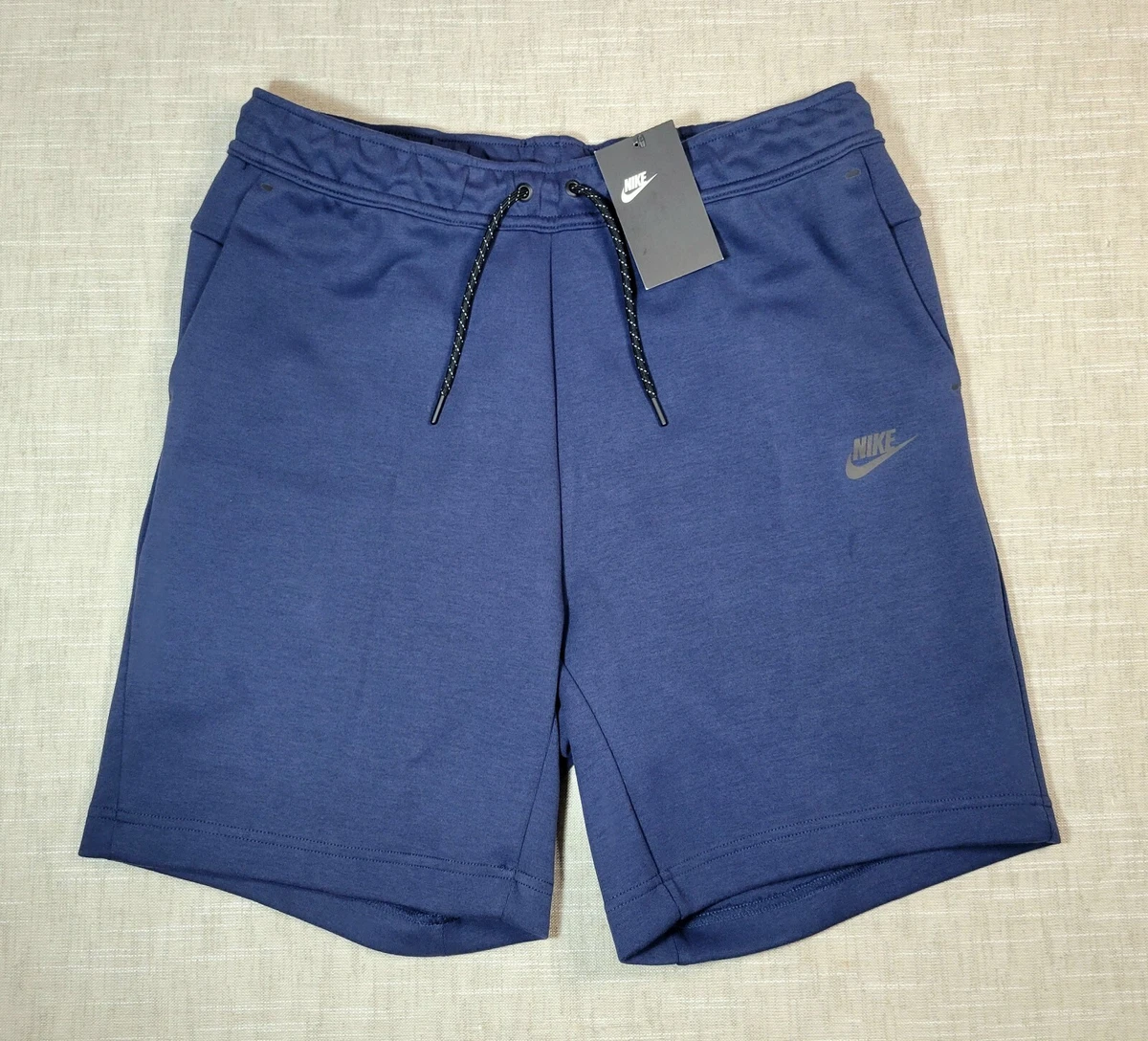 NIKE NSW Sportswear Mens Tech Fleece Shorts Navy Blue Small Medium
