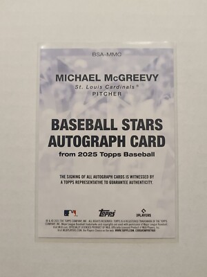 2025 Topps Series 1 Baseball Stars Autograph Michael 2025 Topps Series 1 Baseball Stars Autograph Michael