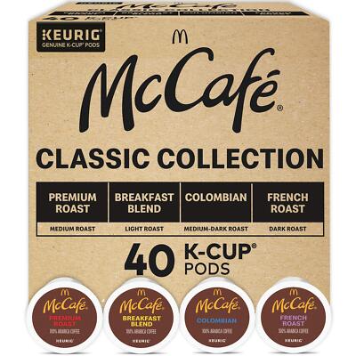 McCaf Classic Collection Variety Pack 40 K Cup Pods Premium Blend Coffee