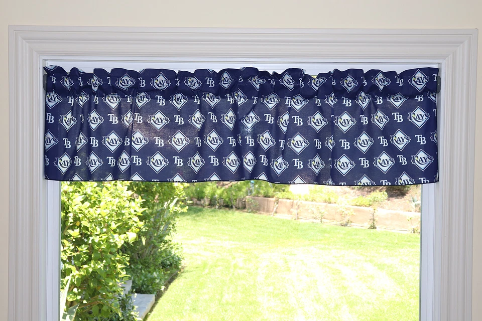 Tampa Bay Rays Baseball Sports Team Window Valance/Curtain 58" Wide - Изображение 2 из 3